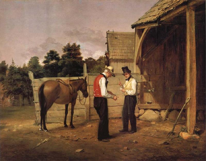 William Sidney Mount Der Pferdehandel oil painting image